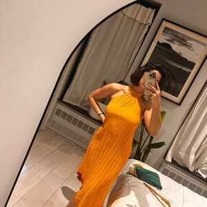 Zara Asymmetrical Orange Dress